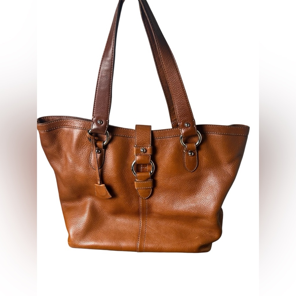 Banana Republic Brown Pebbled Leather Tote Bag Large Shoulder Purse